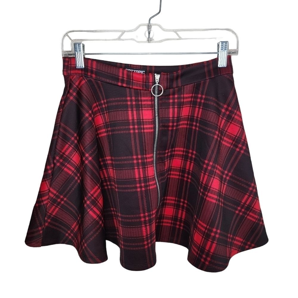 Hot Topic Plaid A-line mini skirt Small